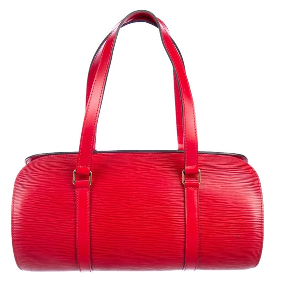 Louis Vuitton  Red Epi Souflott bag with pouch! - Picture 3 of 17